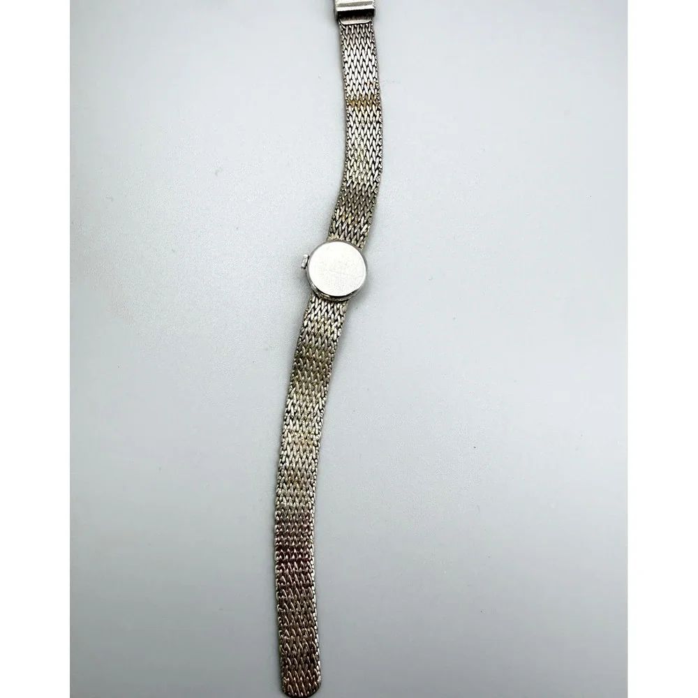 Vintage Lady Elgin 21 Jewel Swiss Mechanical Watch Blue Dial 8